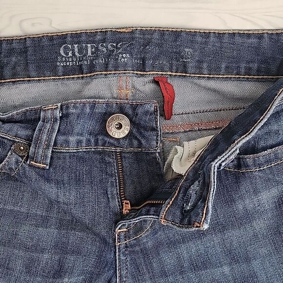 Guess Daredevil blue denim bootcut jeans Women's Size 29 - Picture 13 of 16